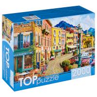 Рыжий кот. TOPpuzzle. Пазлы 2000 эл. арт.1595 Прогулка по солнечной набережной