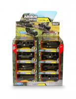 Машинка Военная техника 11,5-12 см, пруж. мех., в ассорт. арт.99190-24CWD