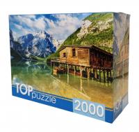 Рыжий кот. TOPpuzzle. Пазлы 2000 эл. арт.4848 Летнее озеро Брайес Италия