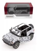 Kinsmart Модель Ford Bronco Camo Edition 2022 открытый верх 1:36 (серый пиксель)