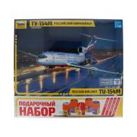 Сборная модель Самолет Ту-154М с подарочным набором
