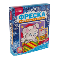 LORI Фреска Картина из песка Зайчик с подарками