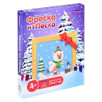 С1762 Фреска из песка Мишка на коньках