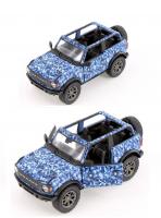 Kinsmart Модель Ford Bronco Camo Edition 2022 открытый верх 1:36 (синий пиксель)