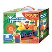 Конструктор Bauer Кроха Железная дорога, 95 дет.