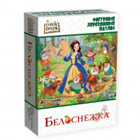 Фигурный деревянный пазл "Белоснежка"