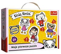 Пазл 4 в 1 для малышей Веселая кошка Семья кошки Муры