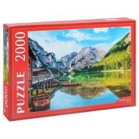 Рыжий кот. Пазлы 2000 эл. арт.3697 Озеро Брайес и лодки Италия.