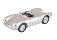 Welly Машинка 1:38 Porsche 550 Spyder серебристый