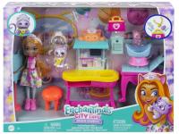 Mattel. Набор Enchantimals City Tails Carlin Cat Clinic Doll (Клиника кошечки Карлин) арт.HLH22