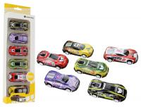 Набор машинок 6 шт. 1:64 инерционные, в ассортименте, в коробке 0124