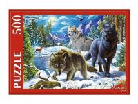 Рыжий кот. Пазлы 500 эл. арт.0045 Волки и снежная ночь