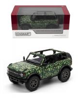 Kinsmart Модель Ford Bronco Camo Edition 2022 открытый верх 1:36 (зеленый пиксель)