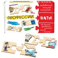 Анданте. RDI-D595a Фактурный деревянный пазл Находим силуэты. Профессии 48 эл.