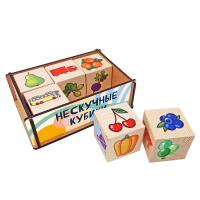 Нескучные кубики дерево (набор 6 штук в дер. коробке) арт.8699