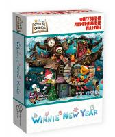 Страна сказок Фигурный деревянный пазл Winnie New Year арт.8407 (мрц 549 руб) /48 (Новый год)