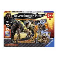 Ravensburger Пазл картина 3x49 Как приручить дракона
