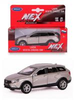 Welly Машинка 1:38 LADA Vesta SW Cross пруж мех, серебряный