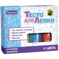 П100 Тесто для лепки в коробке 4 цвета, 100 гр 
