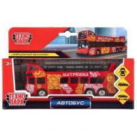 Автобус двухэтажный открыт.верх, 15см, инерц. откр. двери арт.SB-16-21-1-WB