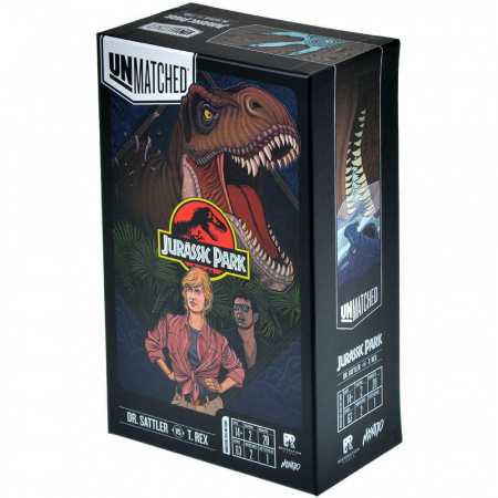 Настольная игра Unmatched. Jurassic Park. Dr. Sattler vs T. Rex русс. правила