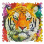 Фигурный деревянный пазл "ANIMAL ART" Тигр 108 деталей