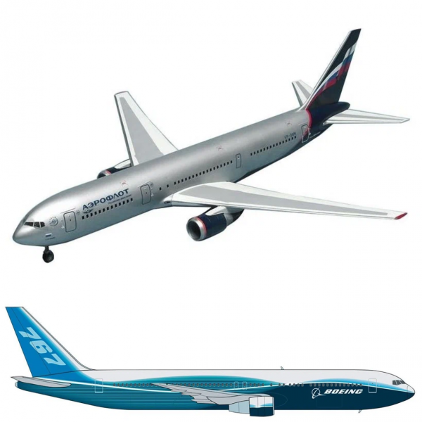 Сборная модель "Самолет Боинг 767-300"