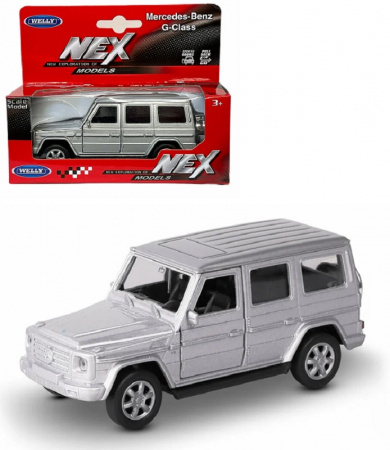Welly Машинка Mercedeces-Benz G-Class 43689W серебристый