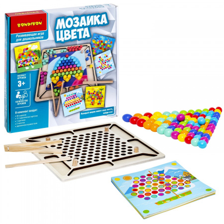 Развивающая игра из дерева Мозаика цвета