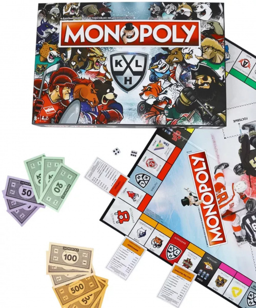 Настольная игра Монополия КХЛ Маскоты
