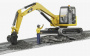 Bruder 02466 Мини экскаватор Cat с рабочим