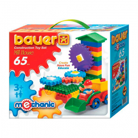 Конструктор Bauer Кроха Мельница малая, 65 дет.
