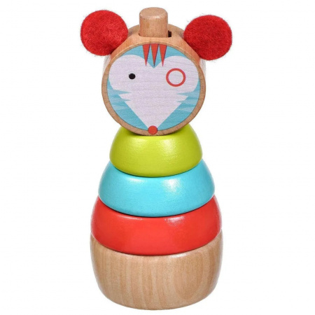 Деревянная игрушка "Пирамидка Мышка"