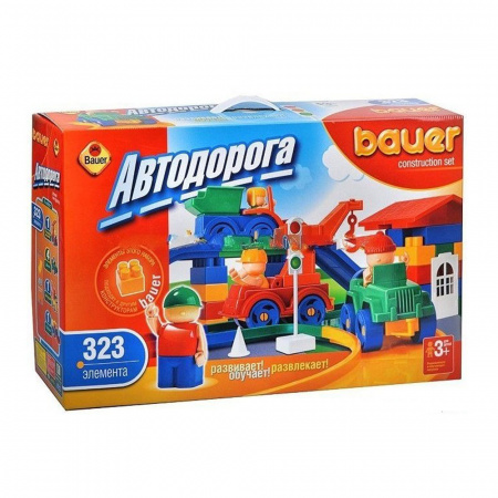 Конструктор Bauer Кроха Автодорога, 323 дет.