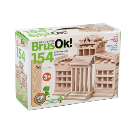 Конструктор деревянный BrusOк! (154 эл)