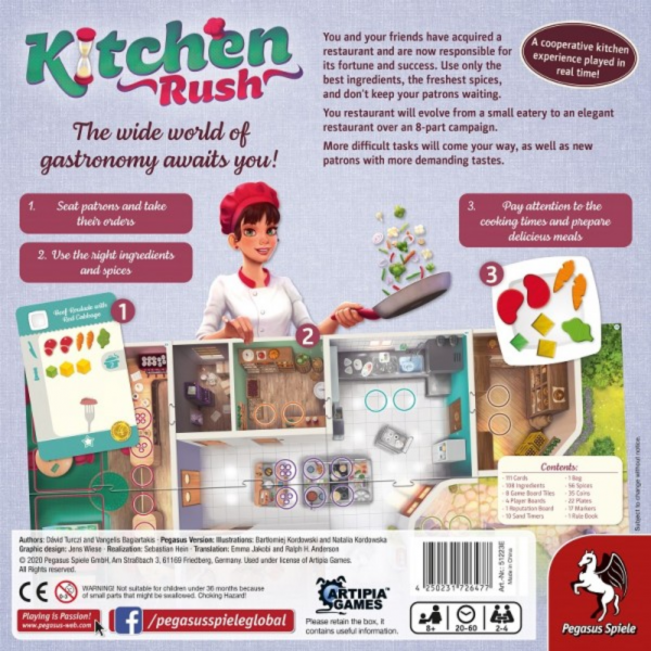 Настольная игра "Kitchen Rush" На англ. язык