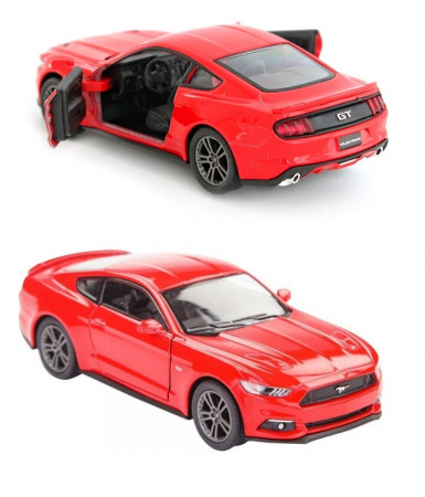Kinsmart Модель Ford Mustang GT 2015 1:38 (красная)