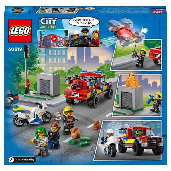 Конструктор LEGO City Пожарная бригада и полицейская погоня