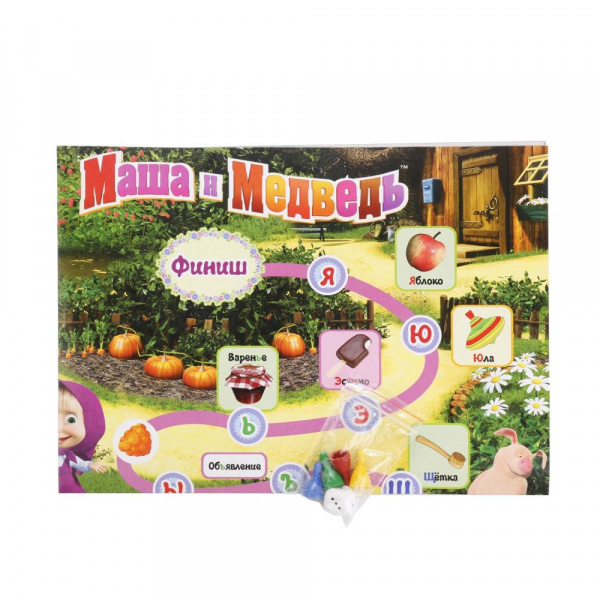 Настольная игра-ходилка АзбукаМаша и Медведь