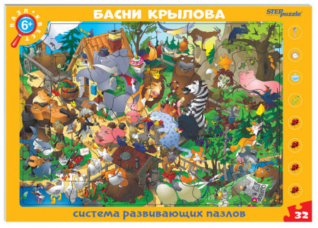 Развивающий пазл-квест Step Puzzle Басни Крылова