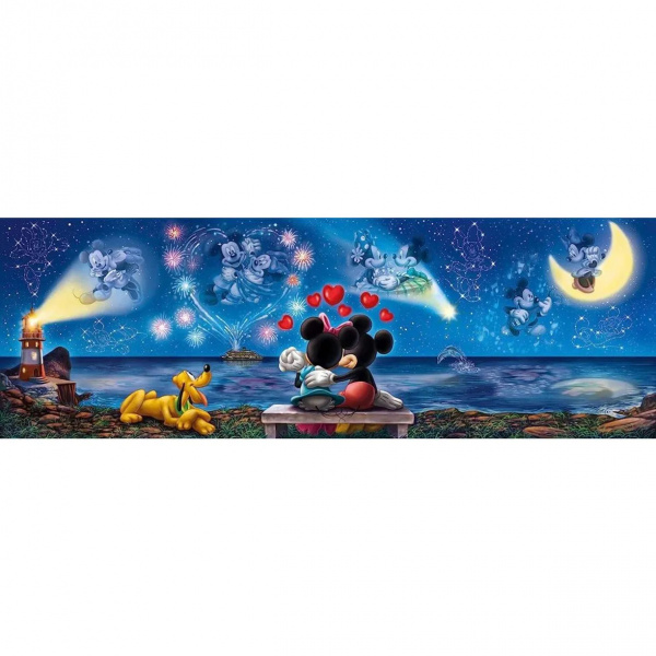 Пазл. 1000 "Панорама. Микки и Минни Disney"