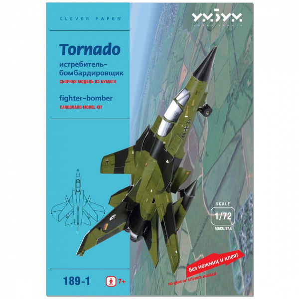 Сборная модель Умная бумага Авиация Истребитель Tornado, зеленый