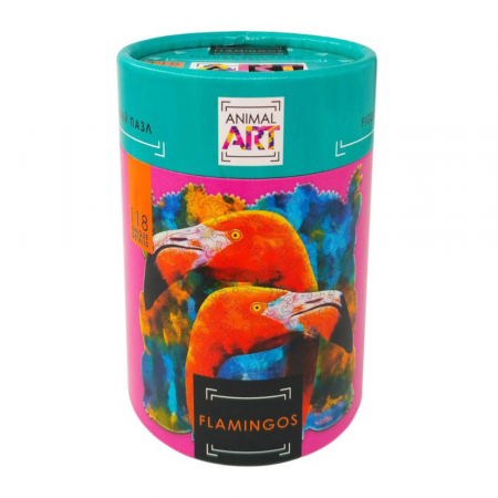 Фигурный деревянный пазл "Фламинго" серия "ANIMAL ART"