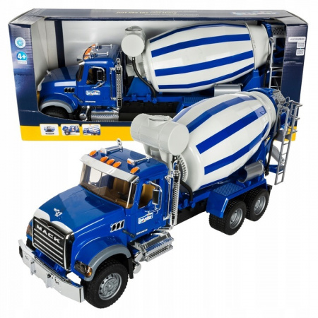 Bruder 02814 Бетономешалка MACK (цвет сине-серый)