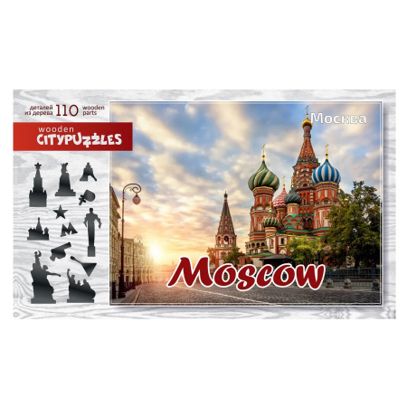 Фигурные деревянные пазлы "Citypuzzles: Москва"
