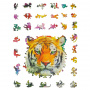 Фигурный деревянный пазл "ANIMAL ART" Тигр 108 деталей
