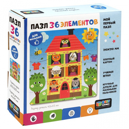 Baby games. Пазл 36 эл. Теремок арт.06745