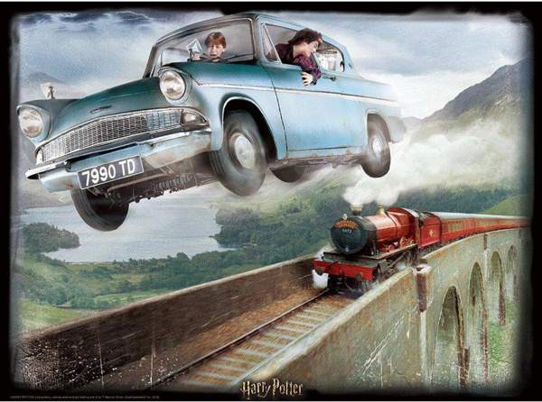 Пазлы. 500 "Harry Potter. Летающая машина"