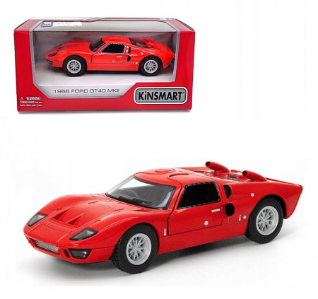 Kinsmart Модель Ford GT40 MKII 1966 1:36 (красная) инерц