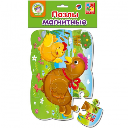 VladiToys. Пазлы на магните арт.VT3205-61 Курочка /50